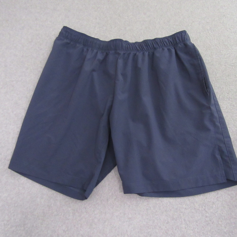 Bearded Goat‎ Mens Active Shorts XL Blue Stretch Pull On Athletic Pocket